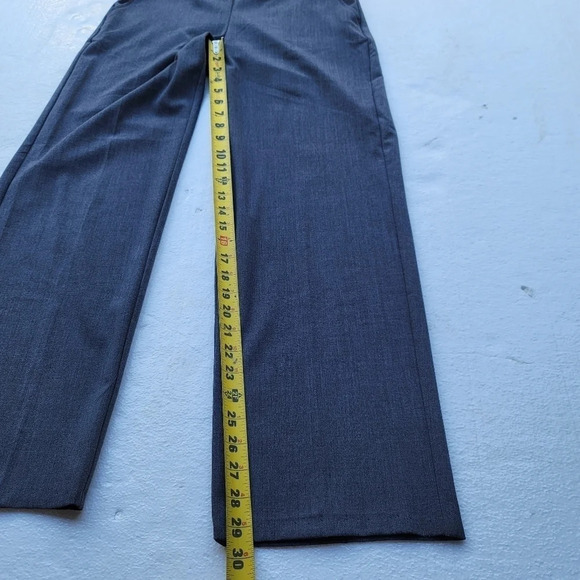 Sag Harbor Womens Dress Pants Size 6 Gray Stretch Flat Front Elastic Waist Back - Picture 8 of 9